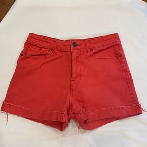 BDG orange high rise shorts